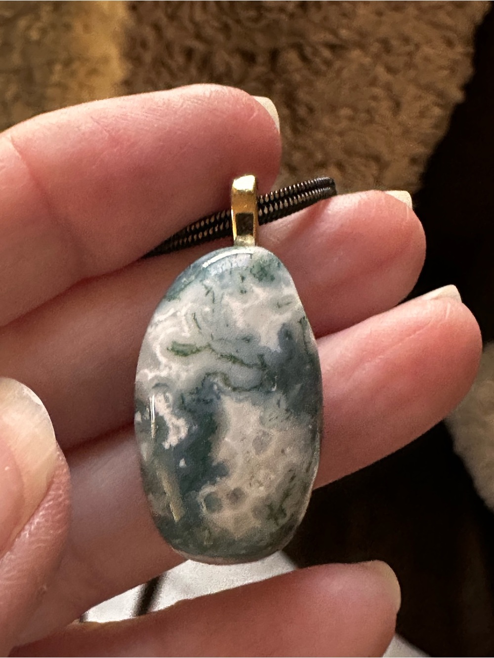 Hand crafted Ocean Jasper Pendant Necklace